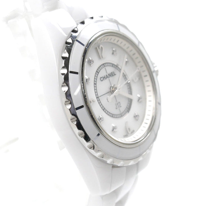 Chanel J12 White Ceramic Diamond Quartz Watch