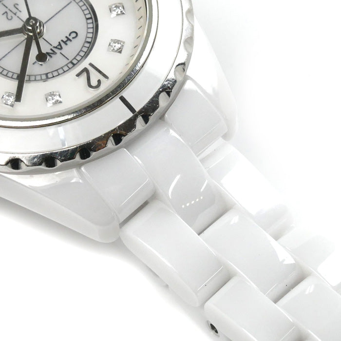 Chanel J12 White Ceramic Diamond Quartz Watch