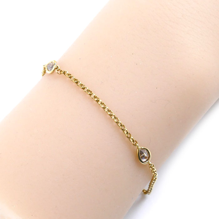 K18YG Yellow Gold Brown Diamond Bracelet