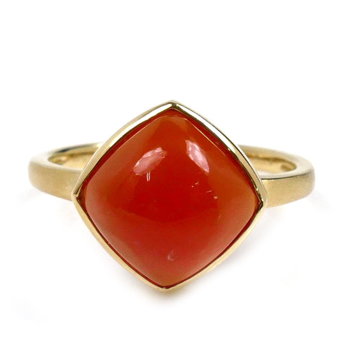 K18YG Yellow Gold Carnelian Ring 16.5