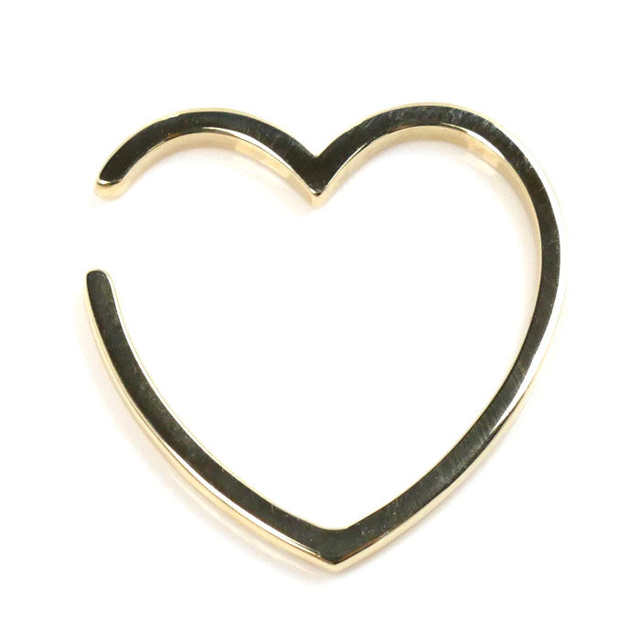 K10YG Yellow Gold Heart Ear Cuff