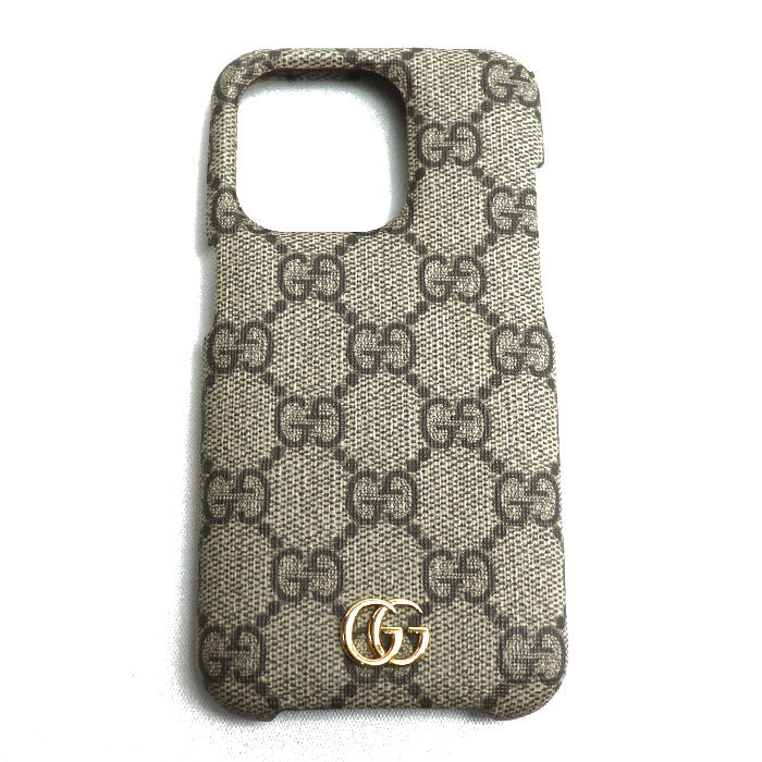 Gucci Ophidia iPhone 15 Pro Case Brown Beige