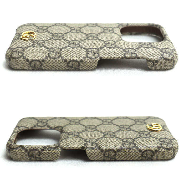 Gucci Ophidia iPhone 15 Pro Case Brown Beige