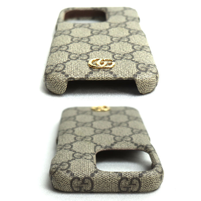 Gucci Ophidia iPhone 15 Pro Case Brown Beige