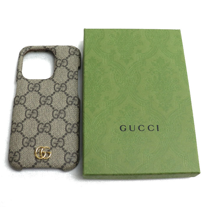 Gucci Ophidia iPhone 15 Pro Case Brown Beige