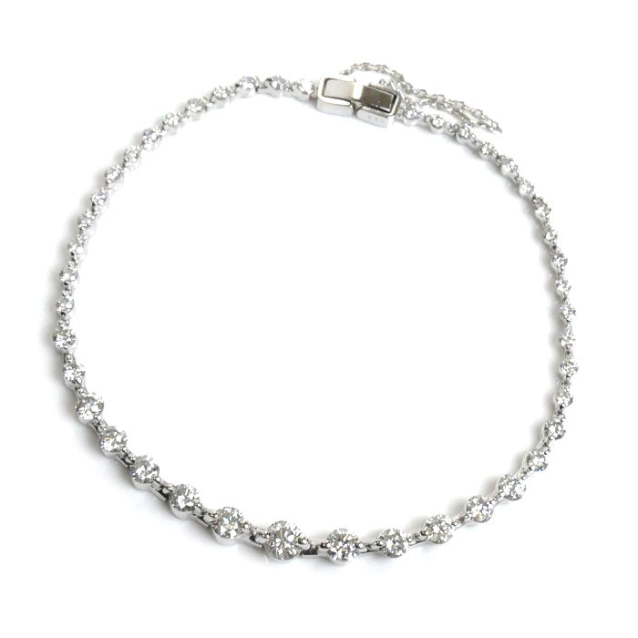 Pt850 Platinum Diamond Bracelet