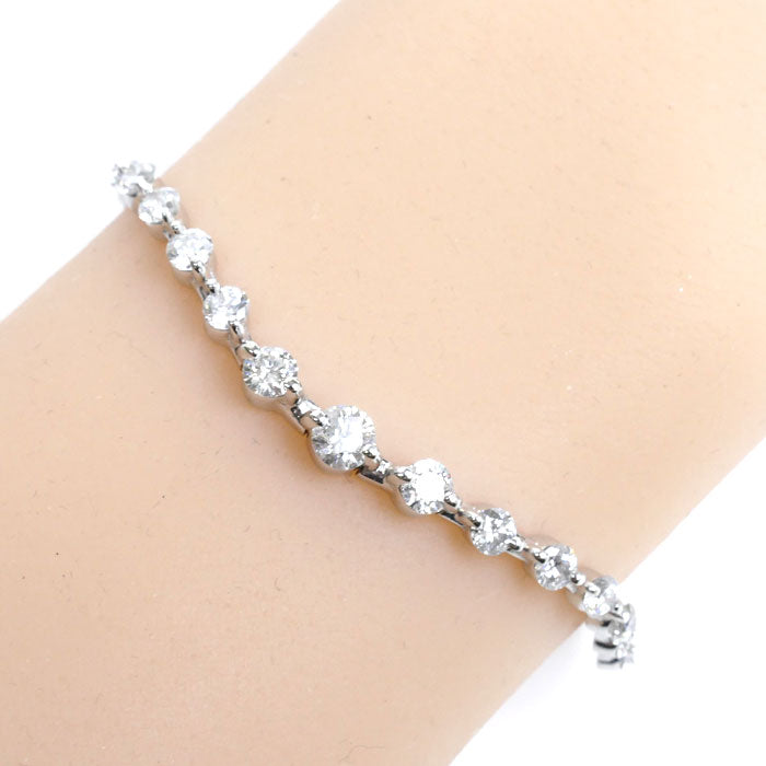 Pt850 Platinum Diamond Bracelet