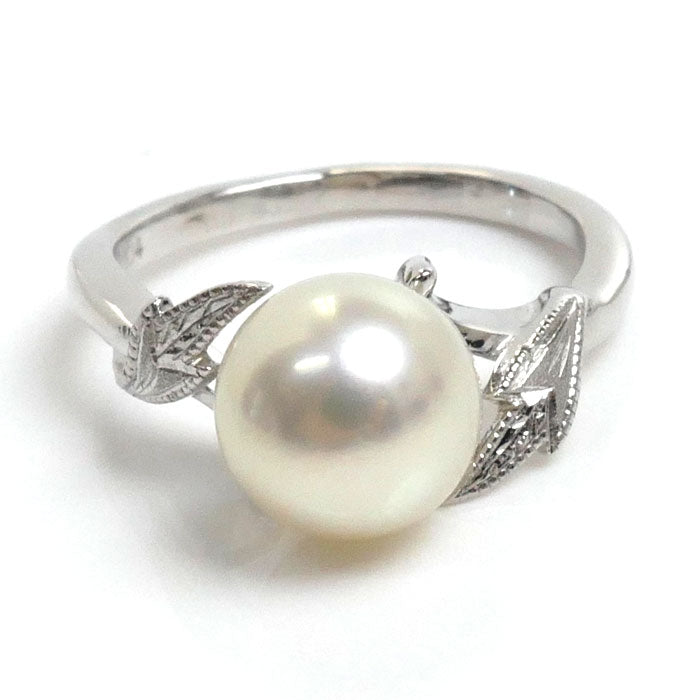 Mikimoto K14WG White Gold Pearl Ring