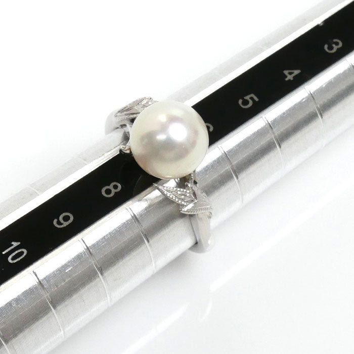 Mikimoto K14WG White Gold Pearl Ring