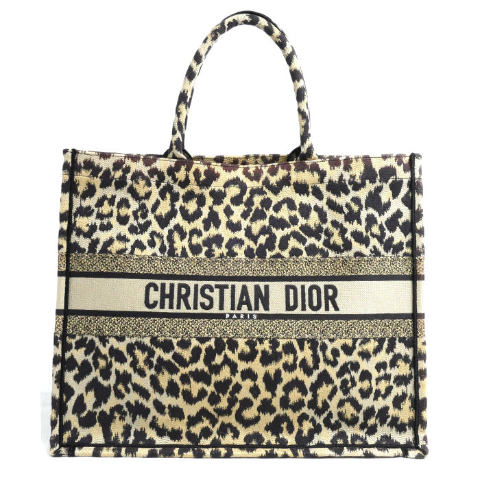 Dior Book Tote Large Leopard Bag