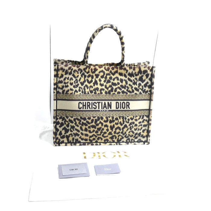 Dior Book Tote Large Leopard Bag