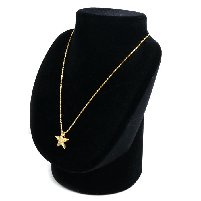 K18YG Yellow Gold Diamond Star Necklace