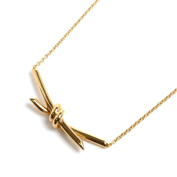 Tiffany & Co K18PG Pink Gold Knot Necklace