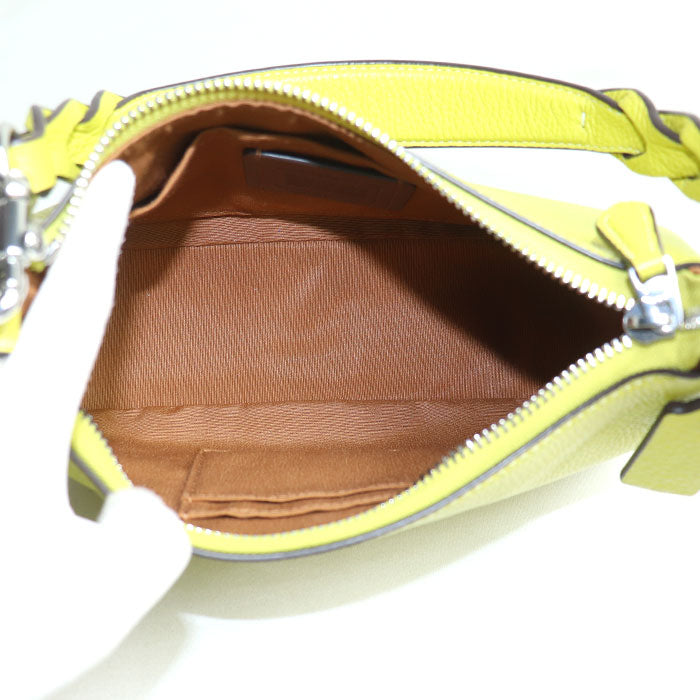 Coach Terry Signature Shoulder Bag Light Khaki Lime