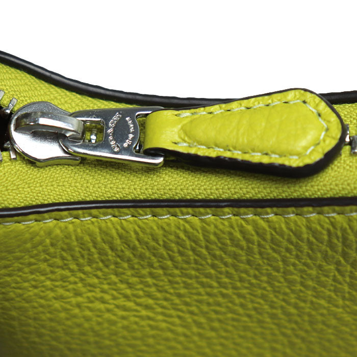 Coach Terry Signature Shoulder Bag Light Khaki Lime