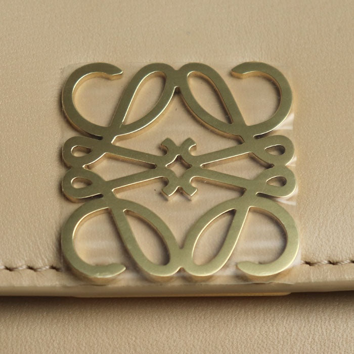 Loewe Goya Long Chain Clutch Beige