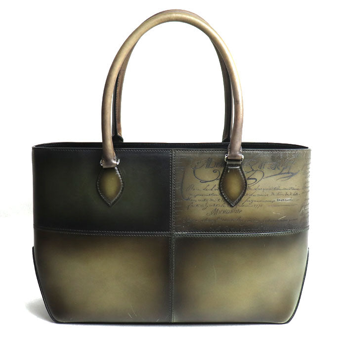 Berluti Mini Caligraphy Leather Tote Bag