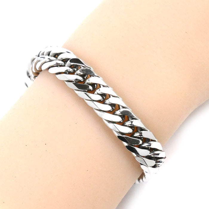 Pt850 Platinum Bracelet 6-Sided Cut