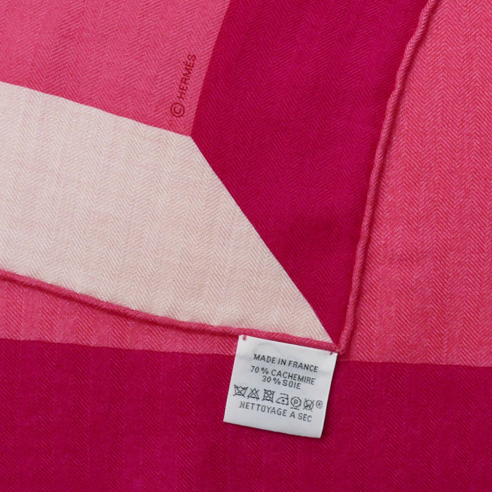 Hermes Cashmere Silk Stole Pink