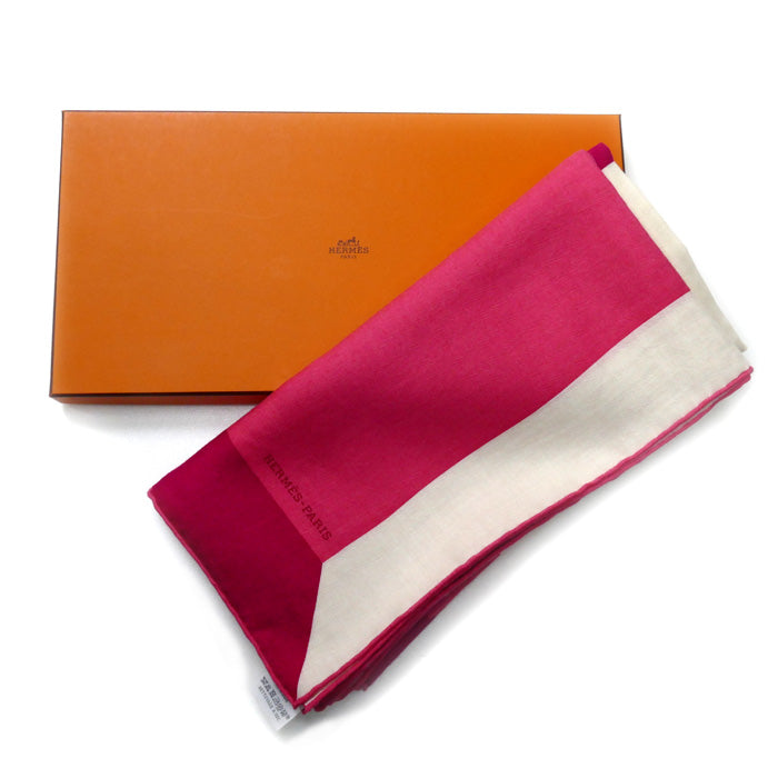 Hermes Cashmere Silk Stole Pink