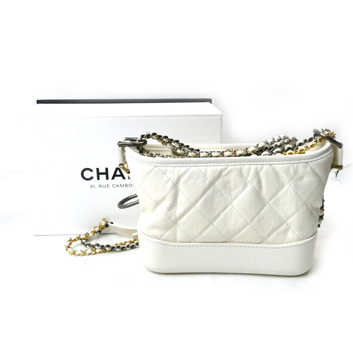 Chanel Gabrielle Small Hobo Bag White