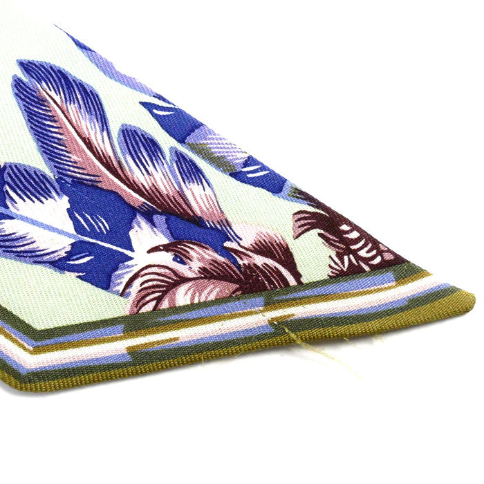 Hermes Silk Twilly Brazil Feather Scarf