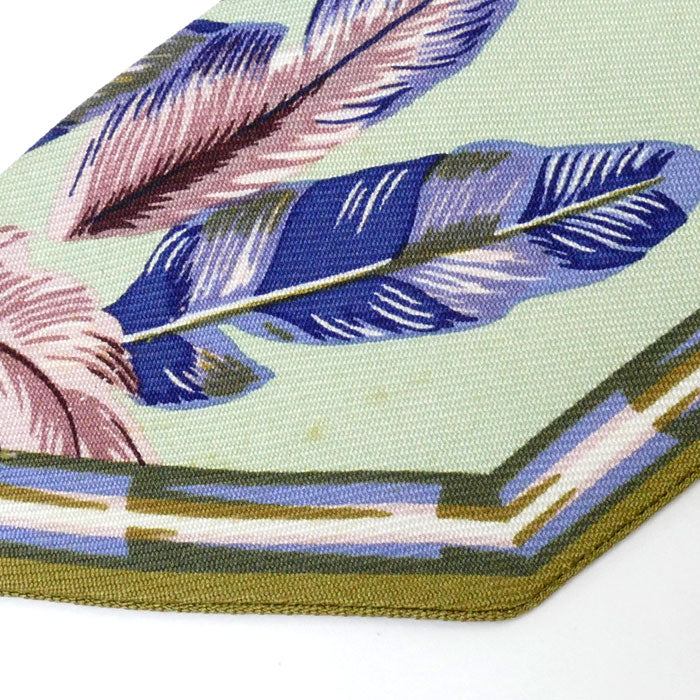 Hermes Silk Twilly Brazil Feather Scarf