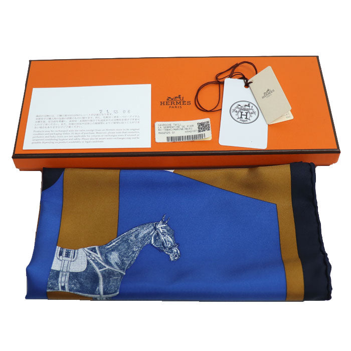 Hermes Silk Gavroche Serpentine Scarf