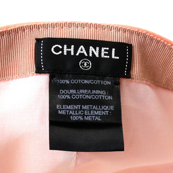 Chanel Logo Snap Cap Pink