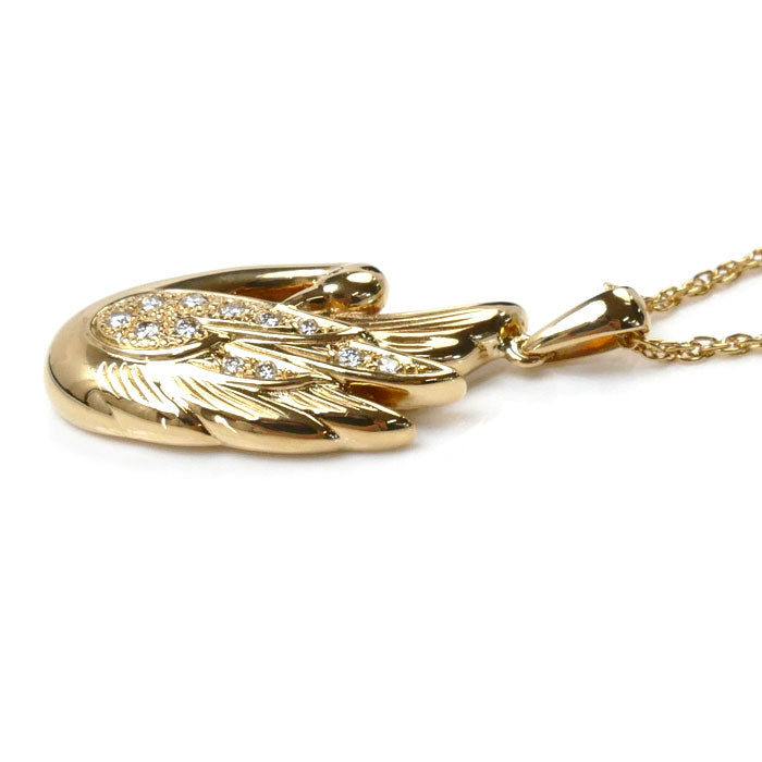 TASAKI K18YG Gold Diamond Swan Necklace