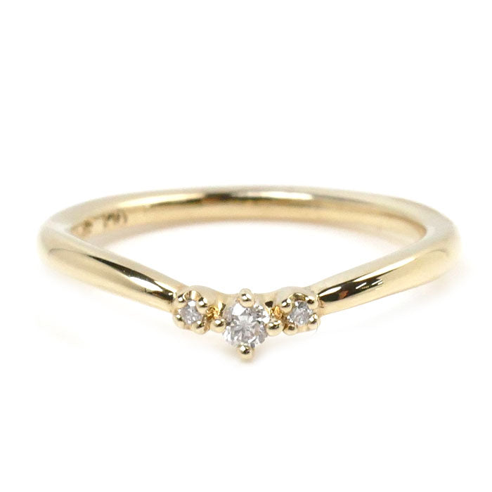 4℃ K10YG Yellow Gold Diamond Ring