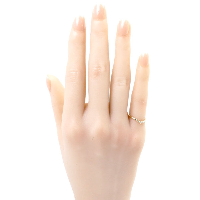 4℃ K10YG Yellow Gold Diamond Ring