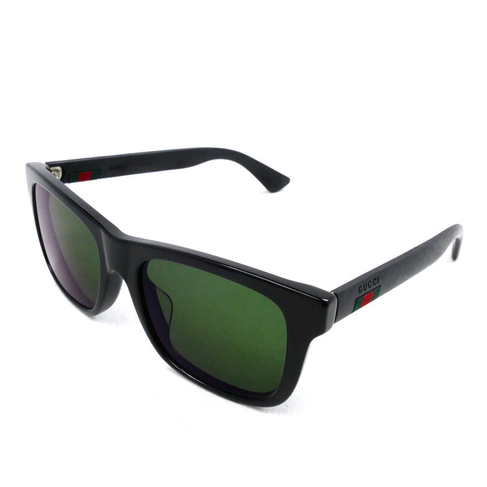 Gucci Sunglasses Black Green GG0008SA Unisex