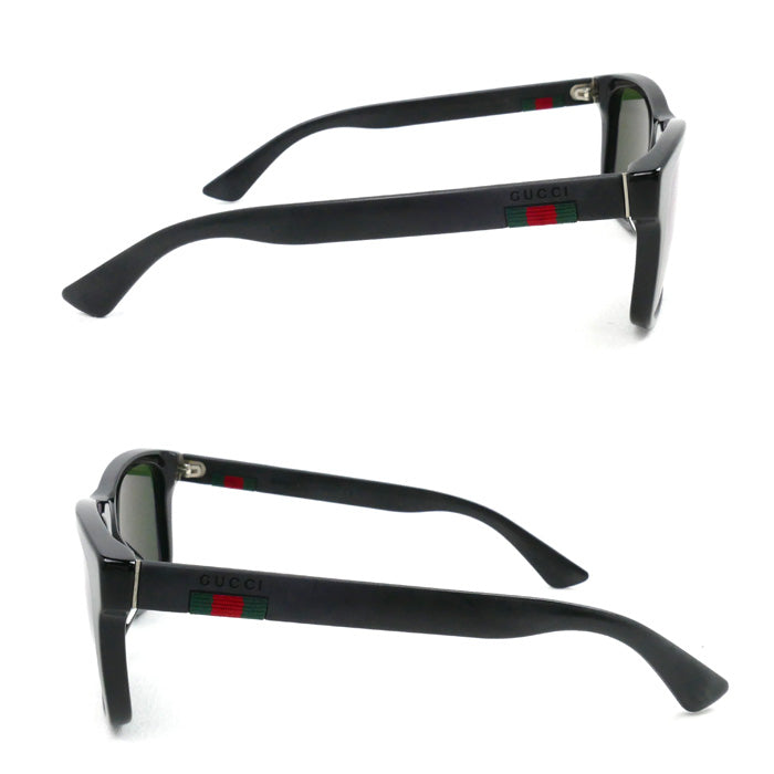 Gucci Sunglasses Black Green GG0008SA Unisex