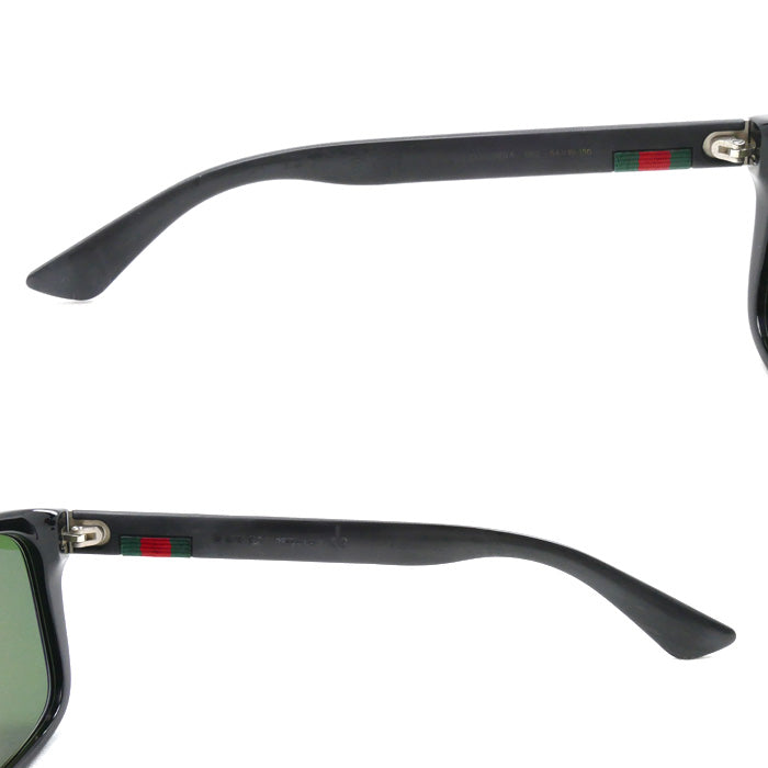 Gucci Sunglasses Black Green GG0008SA Unisex