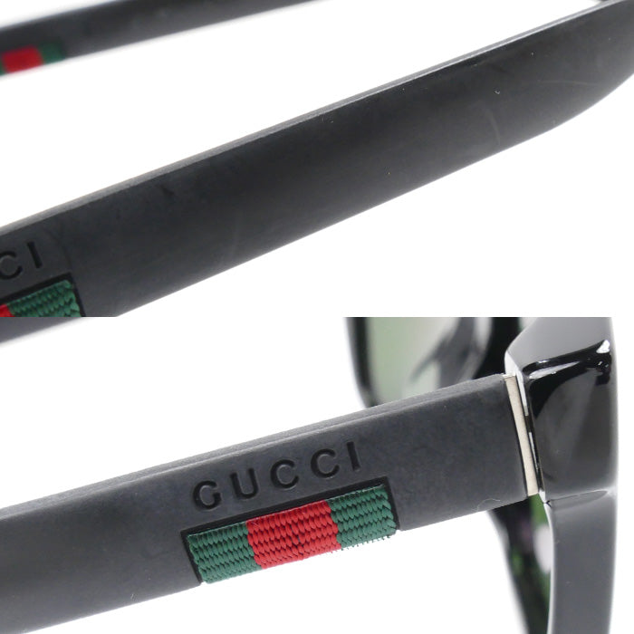 Gucci Sunglasses Black Green GG0008SA Unisex