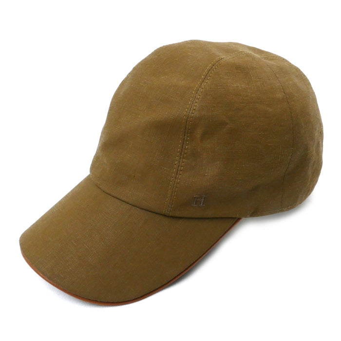 Hermes H Logo Cap Brown Unisex