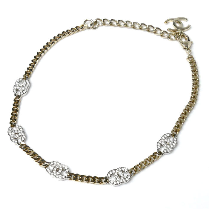 Chanel Metal Coco Mark Rhinestone Choker