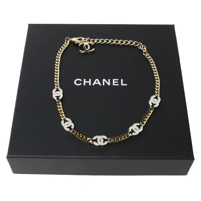 Chanel Metal Coco Mark Rhinestone Choker