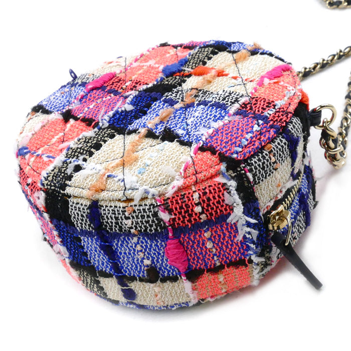 Chanel Tweed Round Mini Classic Shoulder Bag