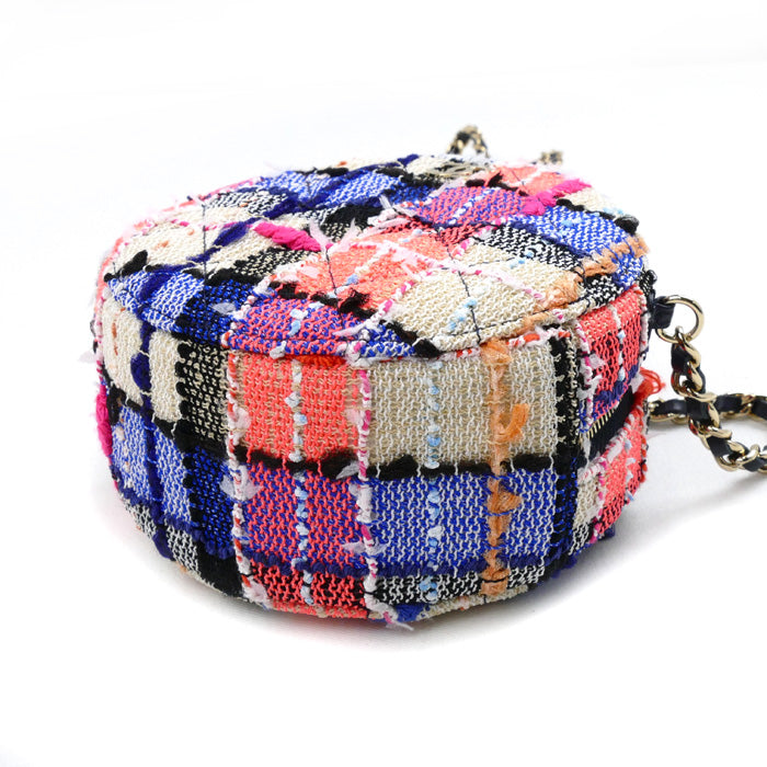 Chanel Tweed Round Mini Classic Shoulder Bag