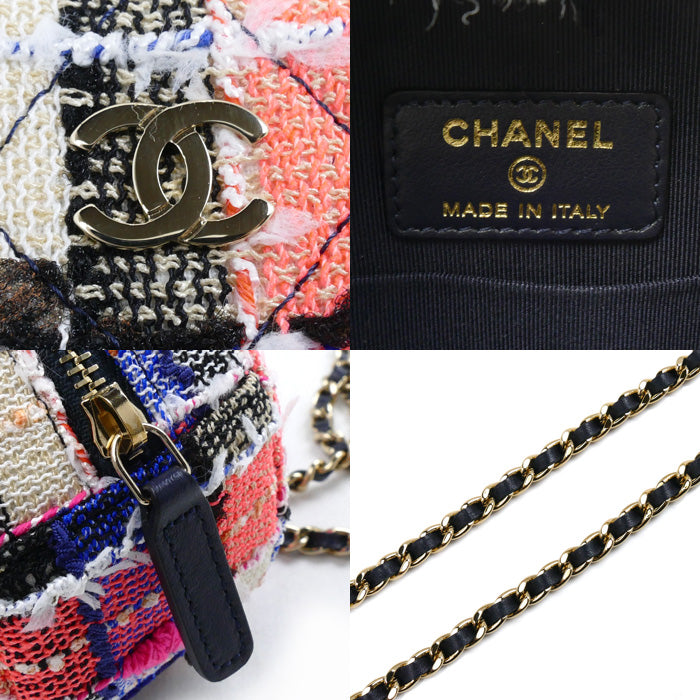 Chanel Tweed Round Mini Classic Shoulder Bag