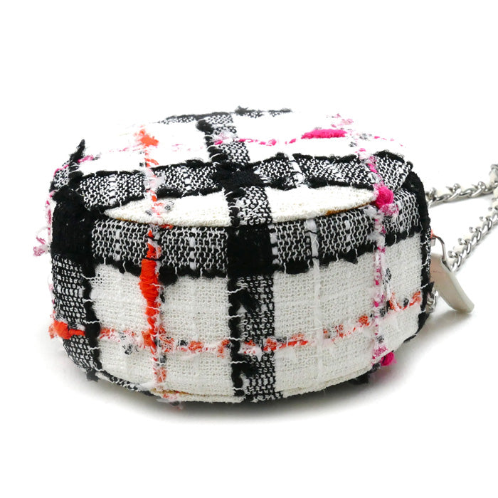 Chanel Tweed Round Mini Classic Chain Shoulder Bag AP0245