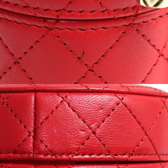 Chanel Matelasse Small Vanity Shoulder Bag Red