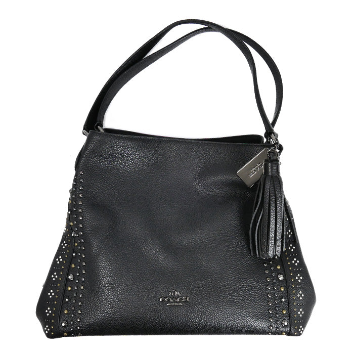 COACH Bandana Rivet Edie 31 Leather Shoulder Bag