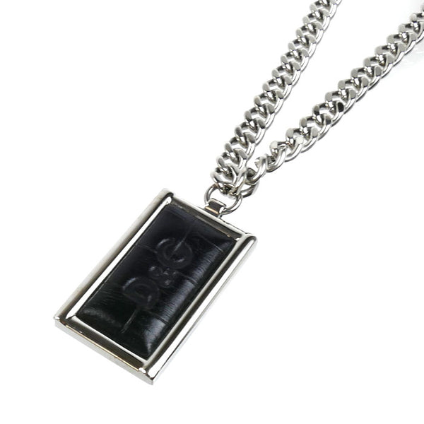 Dolce&Gabbana Leather Plate Necklace