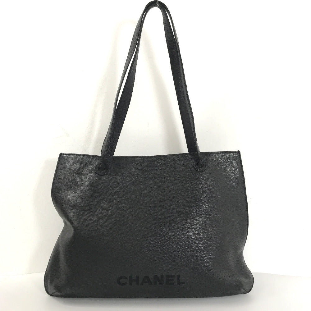 Logo Leather Shopper Tote