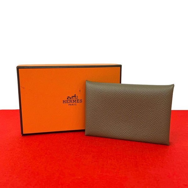 Hermes Calvi Leather Card Case