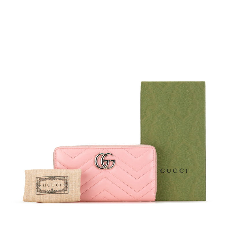 Gucci GG Marmont Quilted Leather Zip-Around Wallet 443123 in Great Condition