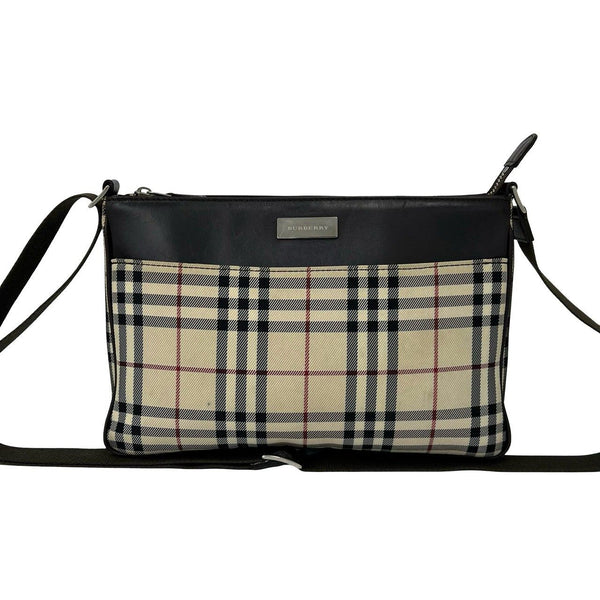 Burberry Canvas Leather Shoulder Bag